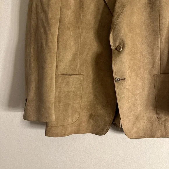 Vintage The Academy Award Clothes Halston Suede Sports Coat Blazer Jacket Sz Xl